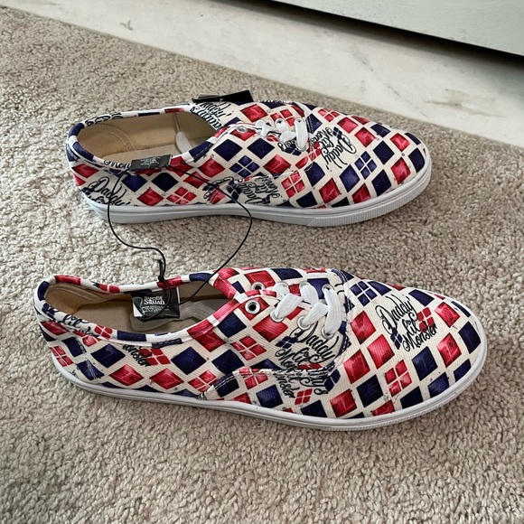 Size 10 women’s Harley Quinn inspired tennis shoes - Picture 3 of 5